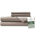 Hotel Sheets Direct 4 Piece Bed Sheet Set King Size, 100% Viscose Derived from Bamboo Sheets Set with 2 Pillowcases, Cooling & Breathable Luxury Bedding, Moisture-Wicking & Silky Soft Texture, Sand