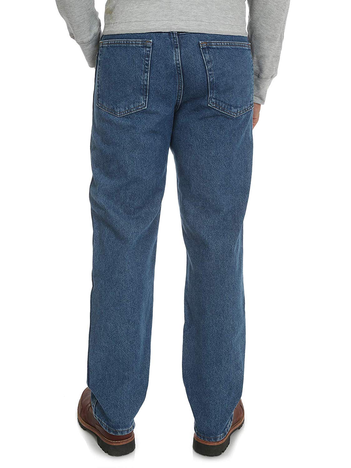 Rustler Classic Men's Relaxed 5 Pocket Jean, Medium Stonewash, 36 X 32