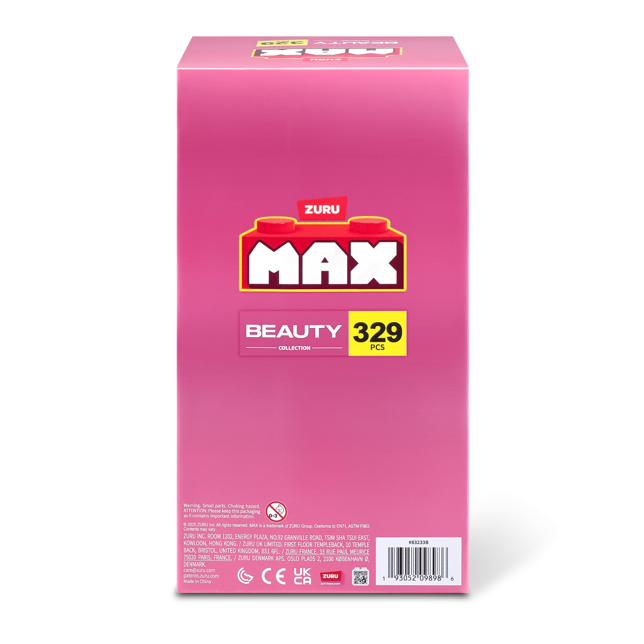 MAX Build More Premium Beauty Collection 2 Pack (Lip and Face Makeup Kit & Hair Dryer & Monday Shampoo) by ZURU – Novelty Unboxing Toy & Building Brick Collectible Minis with 329 Pieces