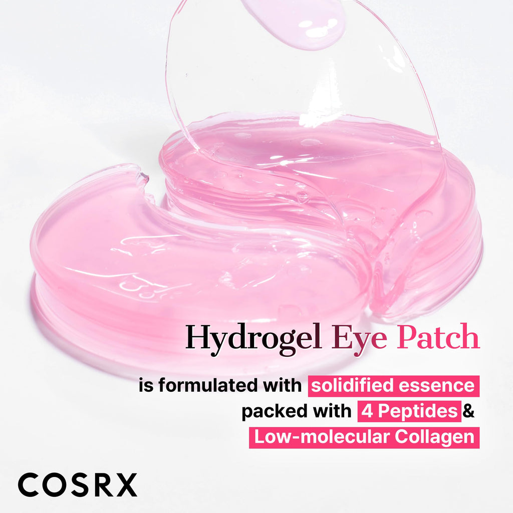 COSRX Limited Pink Edition Pink Peptides Collagen Hydrogel Eye Patch – Valentine’s Day Gifts for Girls and Women, Under Eye Mask for Puffy Eyes and Dark Circles, 60 Patches, Korean Skin Care