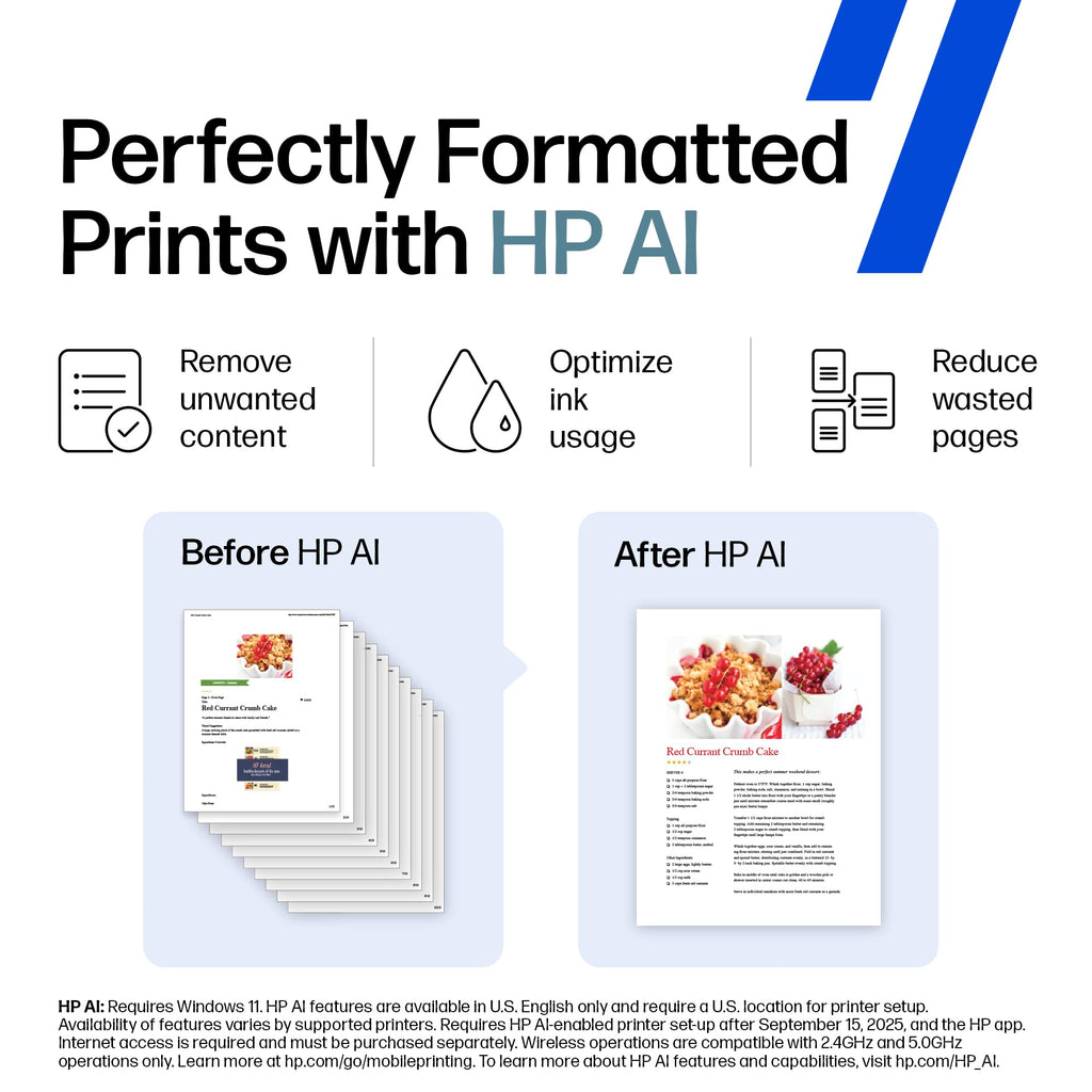 HP OfficeJet Pro 9125e Wireless All-in-One Color Inkjet Printer, Print, scan, copy, fax, ADF, Duplex printing best-for-office, 3 month Instant Ink trial included, AI-enabled (403X0A)