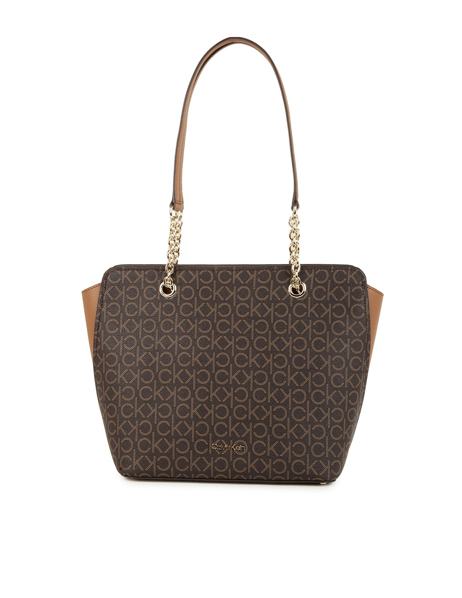 Calvin Klein Hailey Signature Top Zip Chain Tote