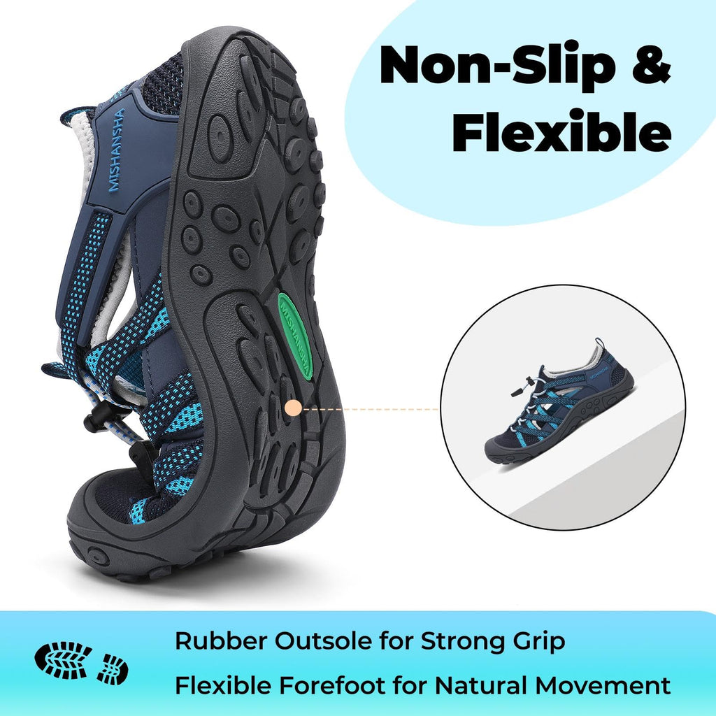 Mishansha Women’s Hiking Sandals Closed Toe, Lightweight Breathable Water Sandals, Non-Slip Outdoor Sport Sandal for Walking Trekking Beach Size 6.5 Blue