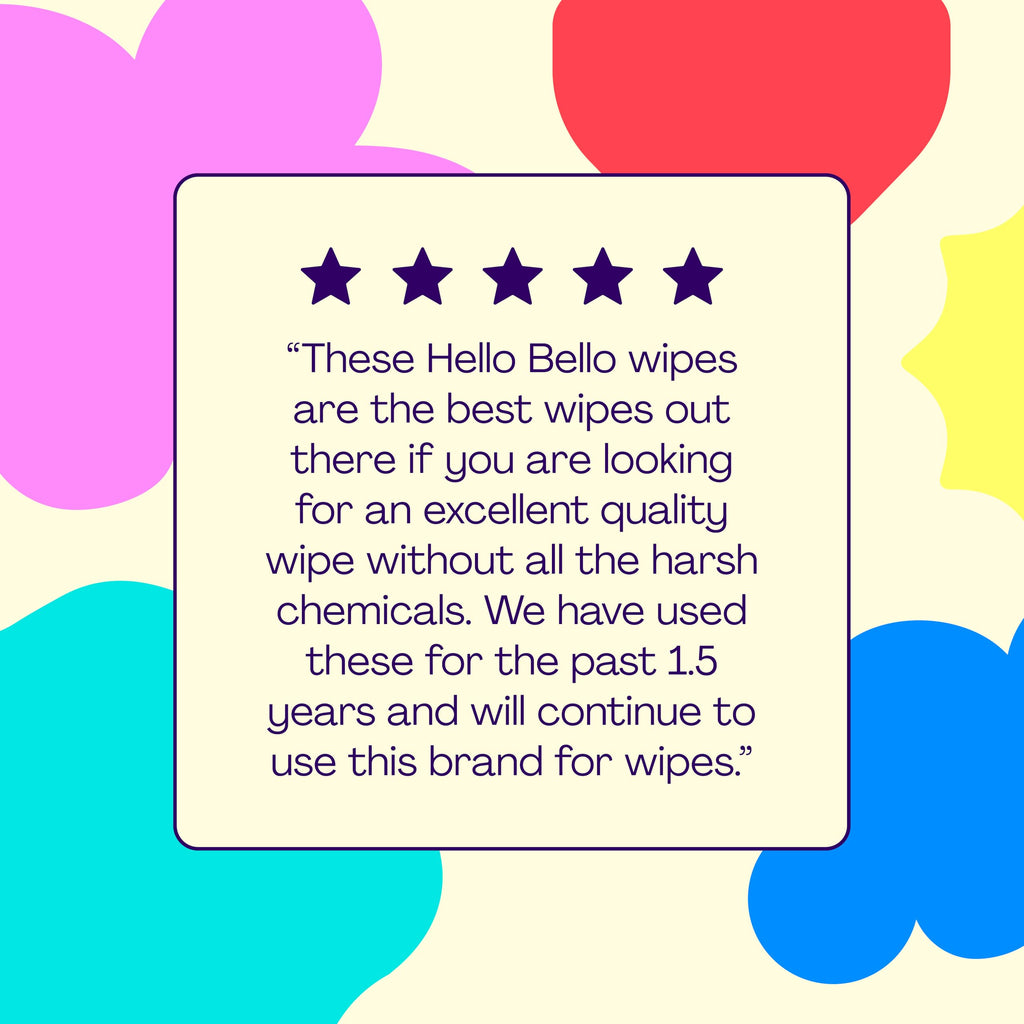 Hello Bello Premium Fragrance-Free Baby Wipes, with Chamomile & Aloe Extracts for Sensitive Skin - 12 Resealable Packs = 720 Total Wipes