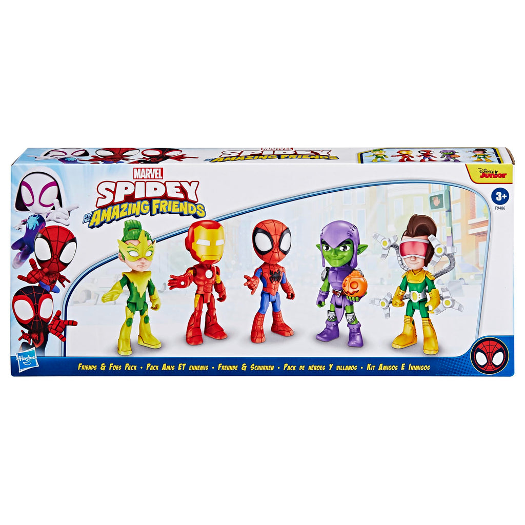 Spidey and his Amazing Friends Hasbro Marvel, Friends & Foes Pack, 5 Action Figures, 4-Inch, Preschool Super Hero Toys for Kids Ages 3 and Up (Amazon Exclusive)