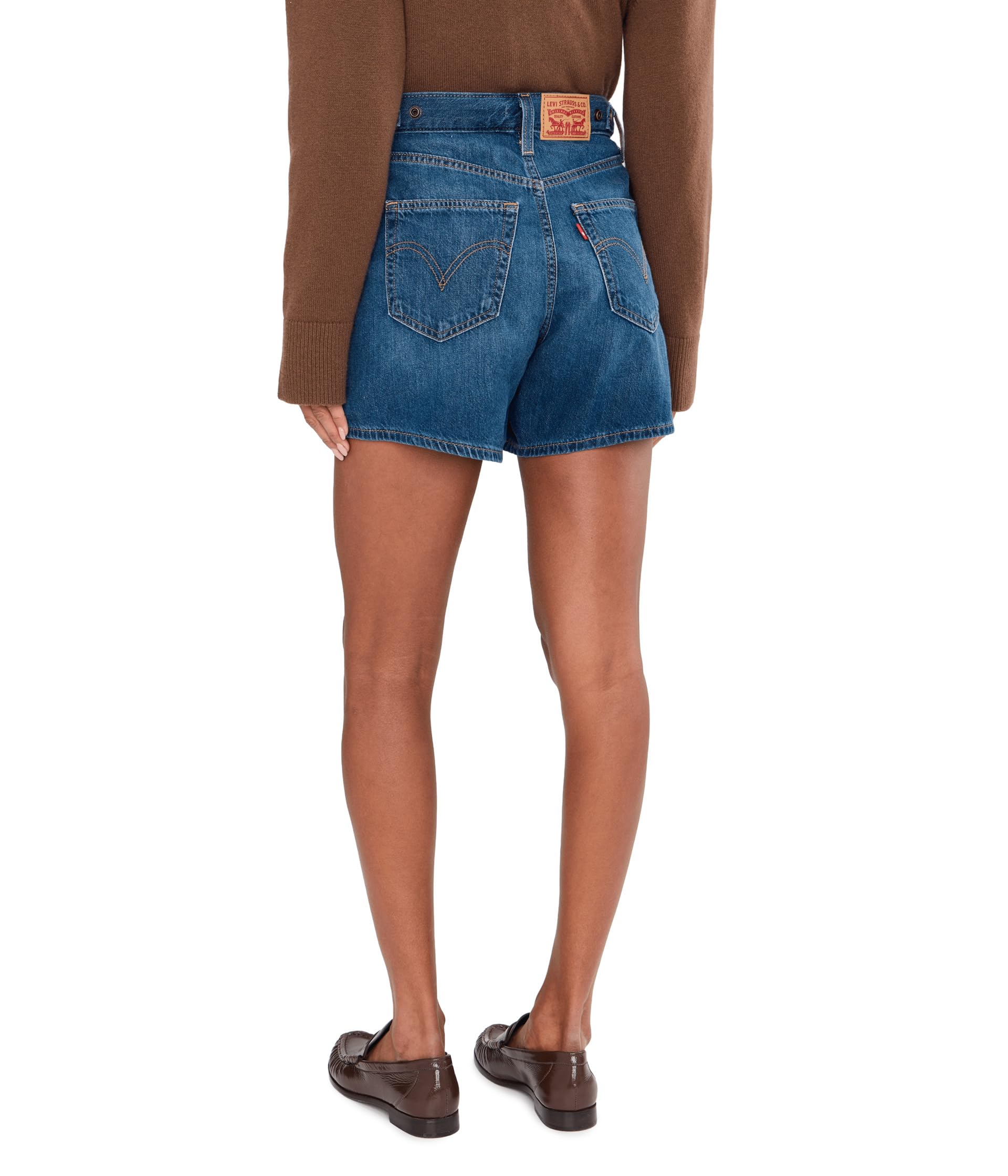 Levi's Women's Cinch Mid-Thigh Short, (New) Kiss Goodbye (Lightweight) (Non-Stretch), 28