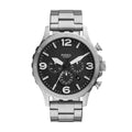 Fossil Men's Nate Quartz Watch, Stainless Steel Chronograph Watch for Men