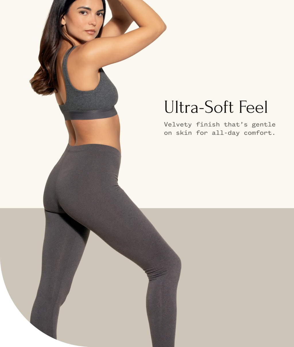 Felina Velvety Super Soft Lightweight Leggings 2-Pack - for Women - Yoga Pants, Workout Clothes Black