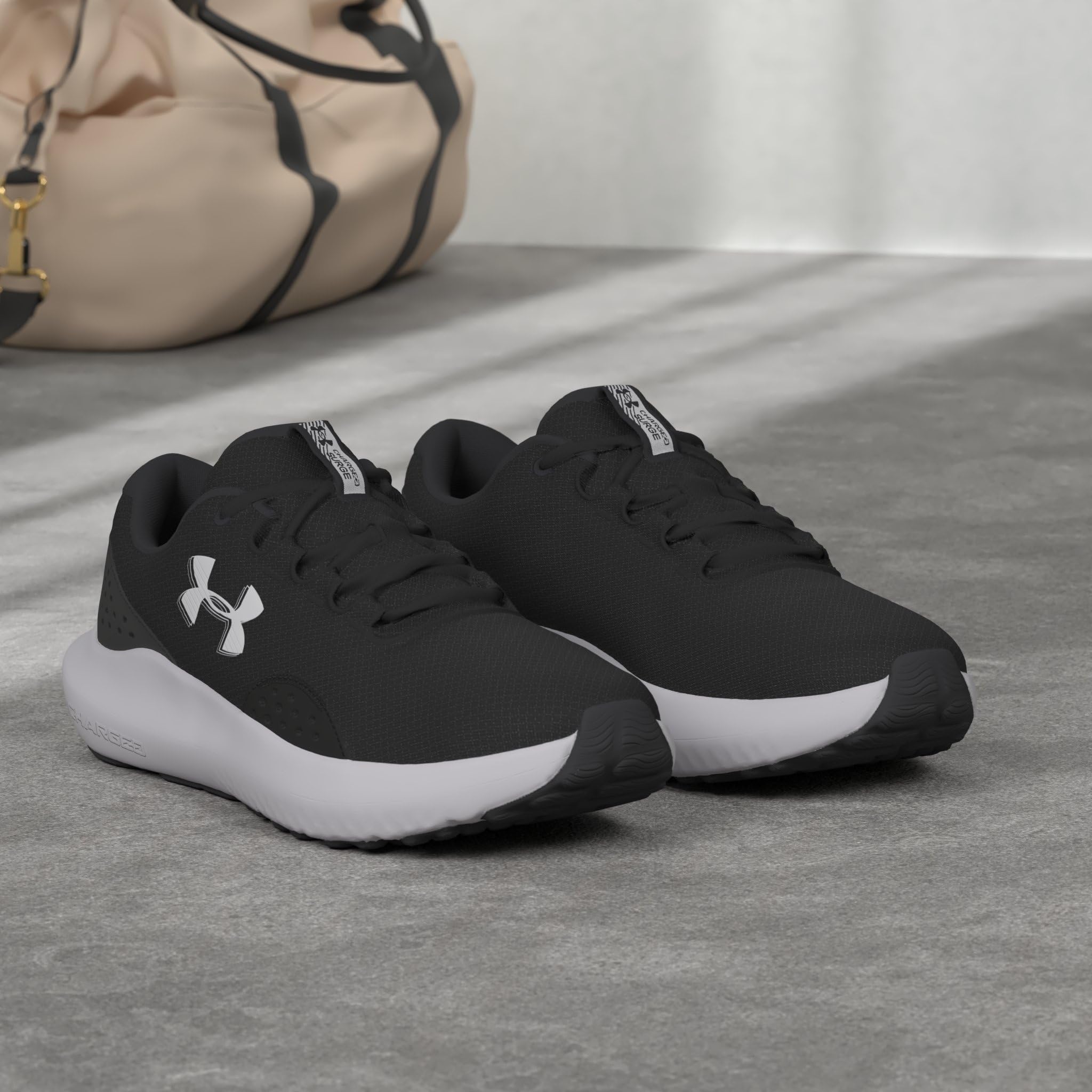 Under Armour Men's Charged Surge 4, (001) Black/Anthracite/White, 11.5, US