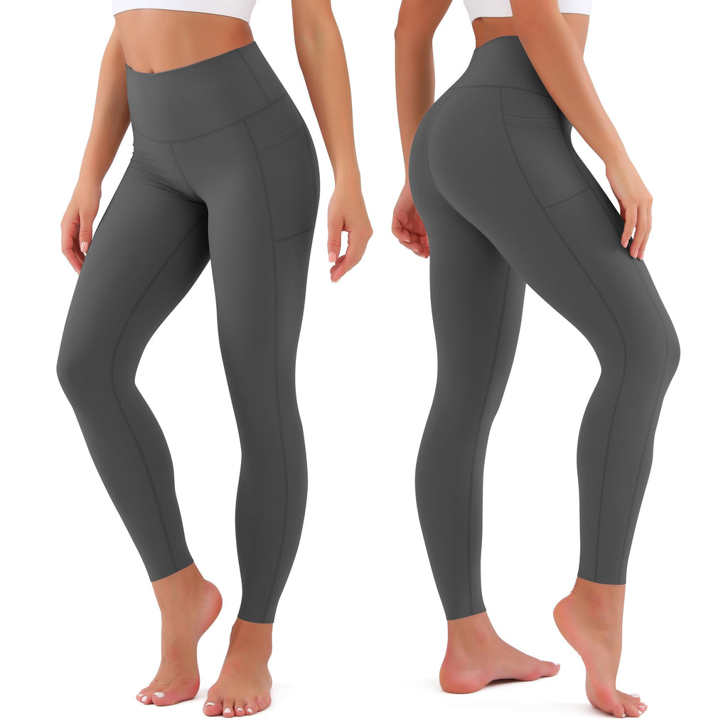 GYMGUN Leggings for Women with Pockets Buttery Soft -Tummy Control High Waisted Workout Yoga Pants for Running Plus Size