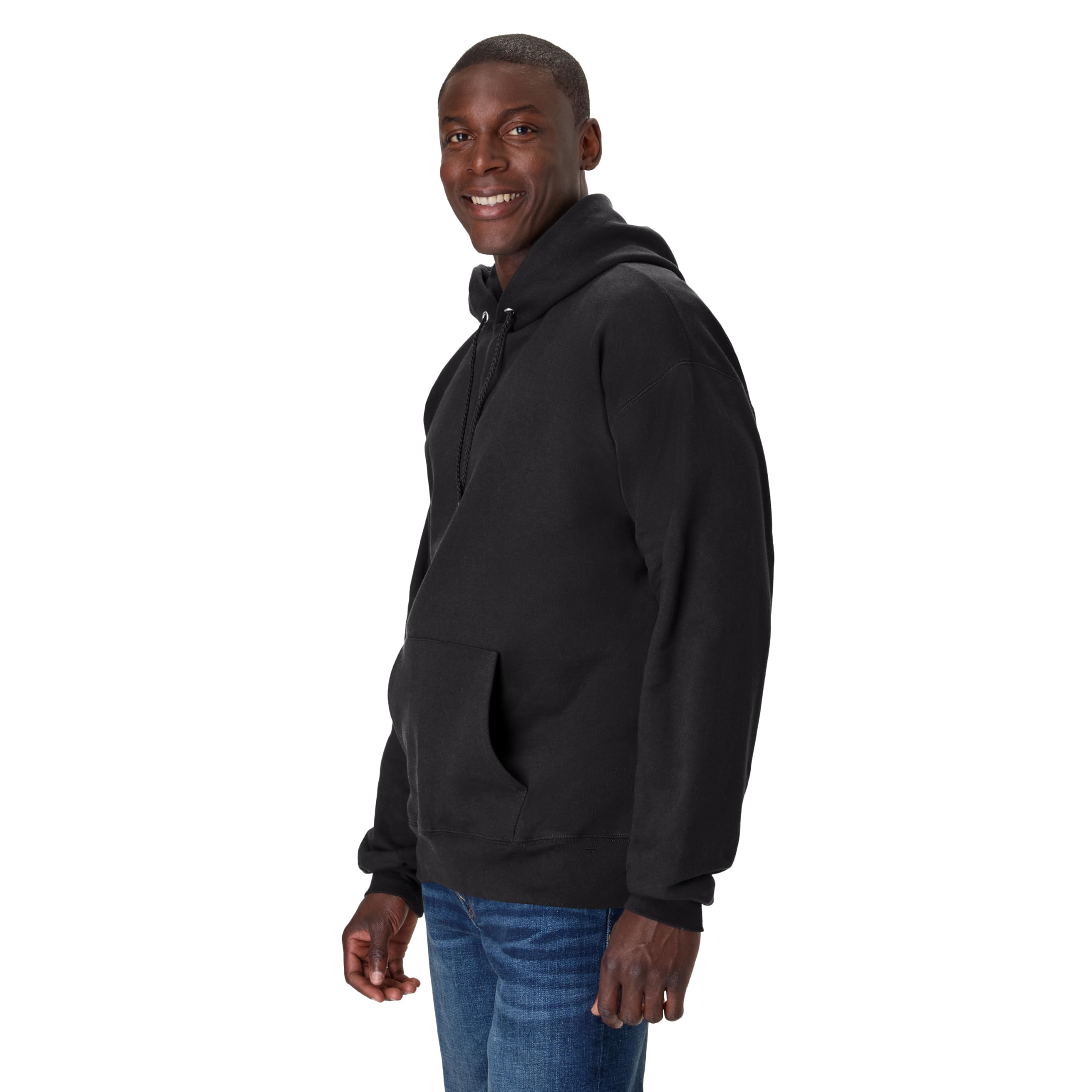 Hanes Men's Ultimate Cotton Heavyweight Pullover Hoodie Sweatshirt, Black, XX-Large