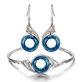 Kate Lynn "Rise From the Ashes Phoenix Bracelet & Earrings Set, Symbol of Luck and Renewal