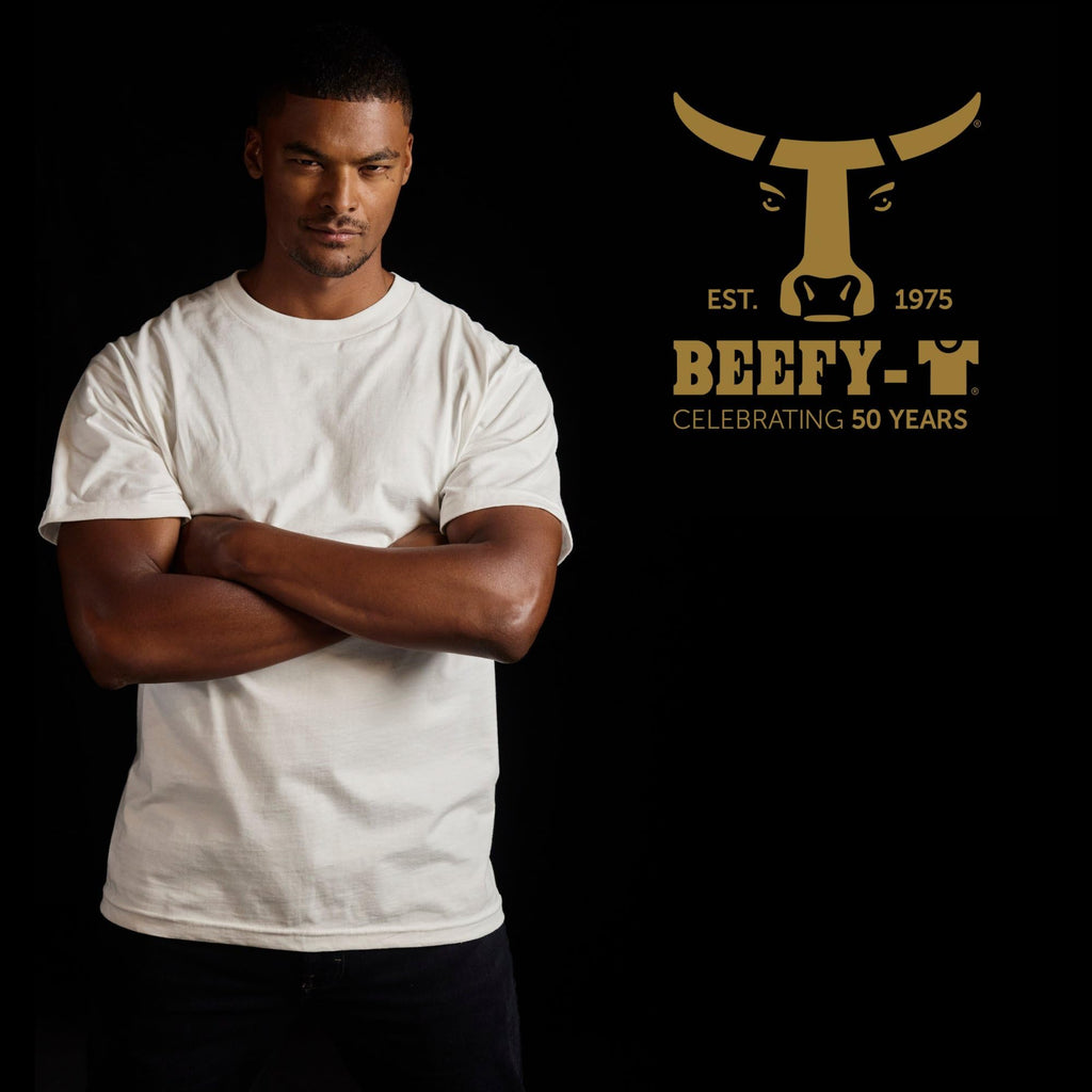 Hanes Size Men's Beefy Short Sleeve Tee Value Pack (2-Pack), Black, 4X-Large/Tall