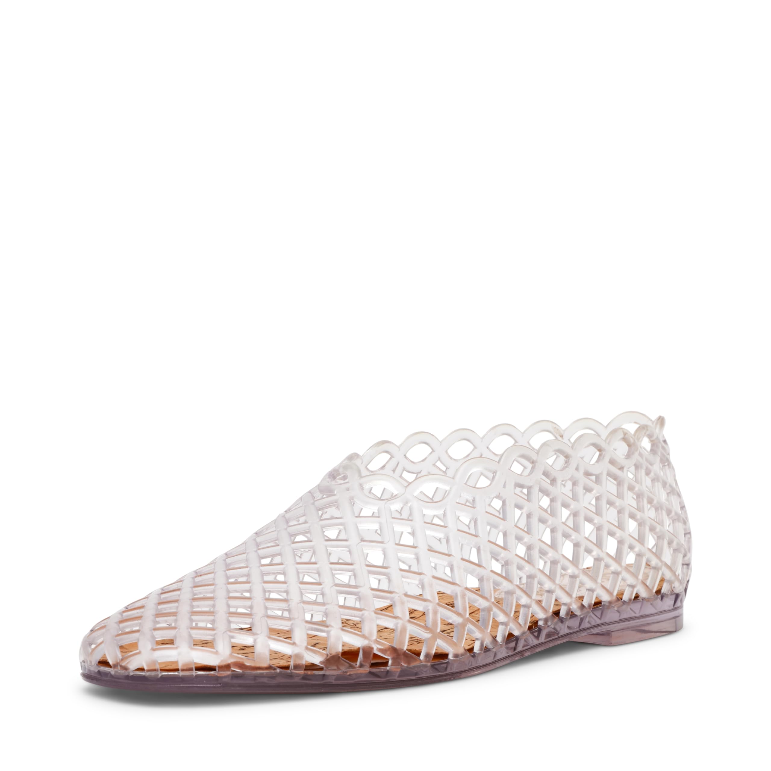 Steve Madden Women's Grove Ballet Flat, Clear, 7