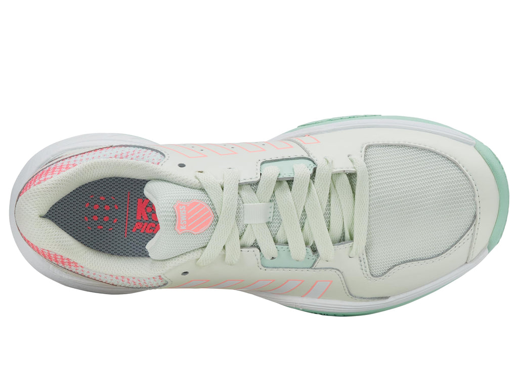 K-Swiss Women's Court Express Pickleball Shoe, Ice/White/Honeydew, 6 M