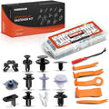 A-Premium 120 PCS Bumper Retainer Clips Plastic Rivets Push Retainer Kit 12 Sizes 25.76oz Fender Liner Clips Compatible with Mazda CX-5 13-15, CX-7, CX-9 07-14, RX-8, w/Removal Tool