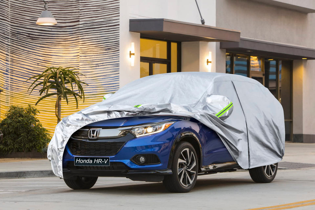 Koukou SUV Car Cover Custom Fit Honda HRV from 1998 to 2025,Waterproof Car Cover All Weather for Automobiles Outdoor Indoor with Zipper Door, Sun Rain Dust Snow Protection.