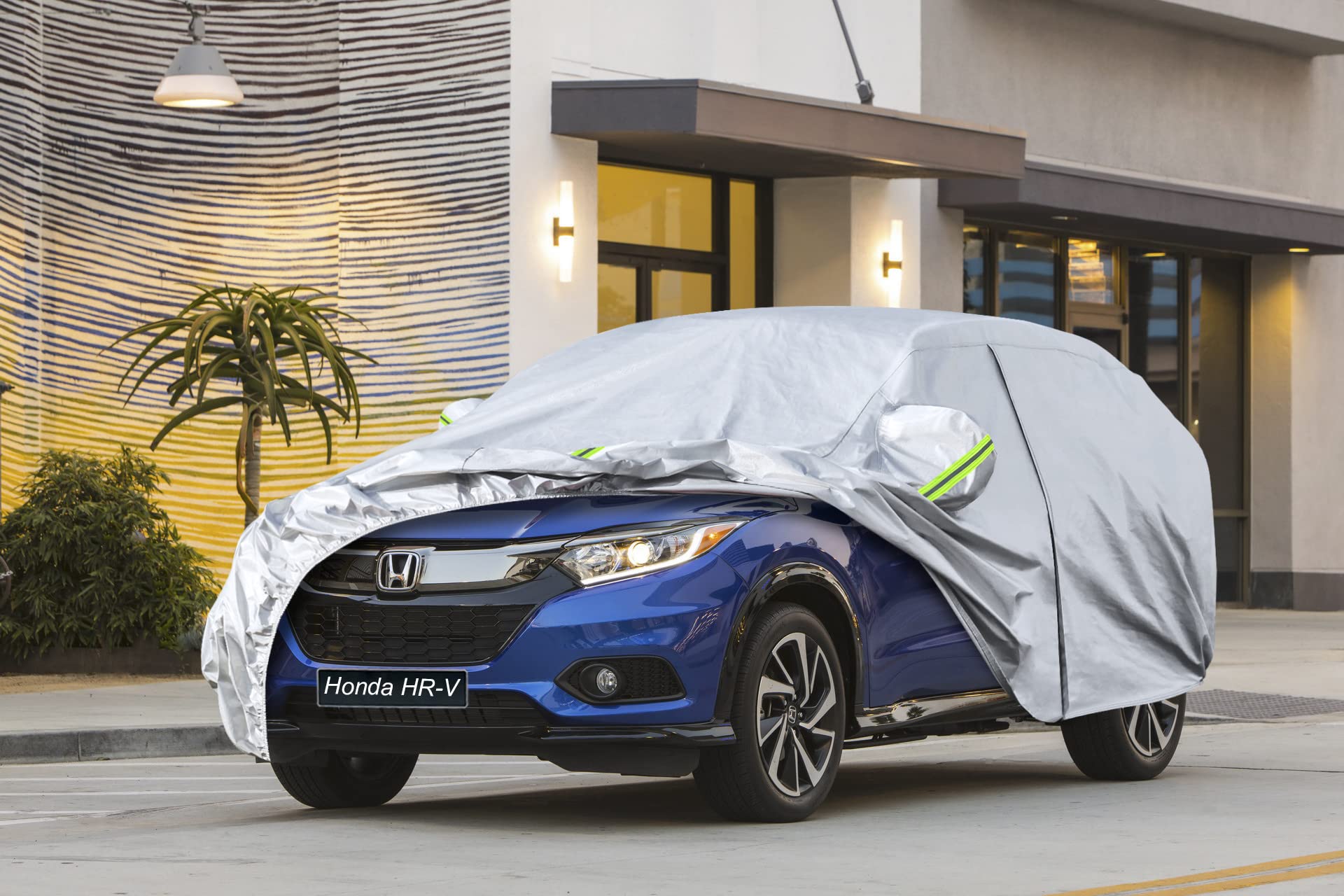 Koukou SUV Car Cover Custom Fit Honda HRV from 1998 to 2025,Waterproof Car Cover All Weather for Automobiles Outdoor Indoor with Zipper Door, Sun Rain Dust Snow Protection.