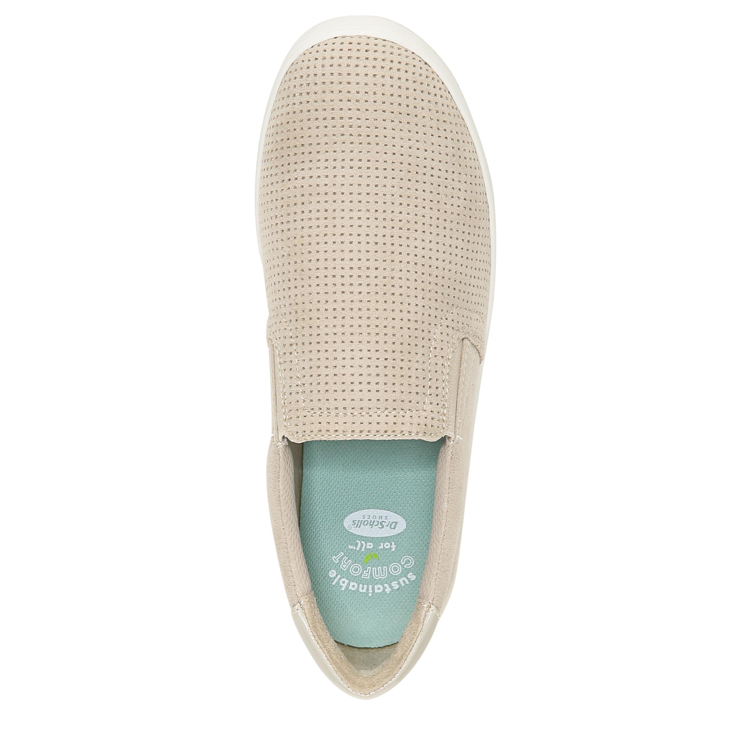 Dr. Scholl's Shoes Women's Madison Slip On Fashion Sneaker, Oyster Microfiber, 9 Wide
