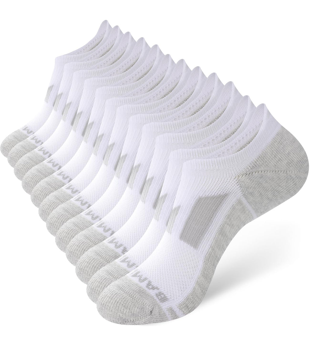 BAMBOO COOL Men's No-Show Socks Low Cut Breathable Moisture-Wicking Socks Non Slip Running Workout casual, 6 Packs