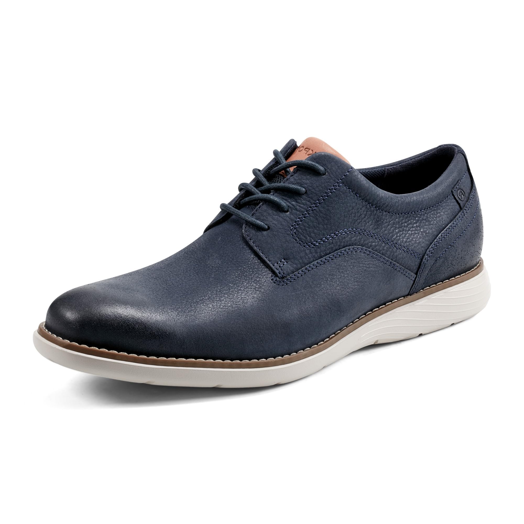 Rockport Men's Garett Plain Toe Oxford, Dark Blue Leather, 9 Medium