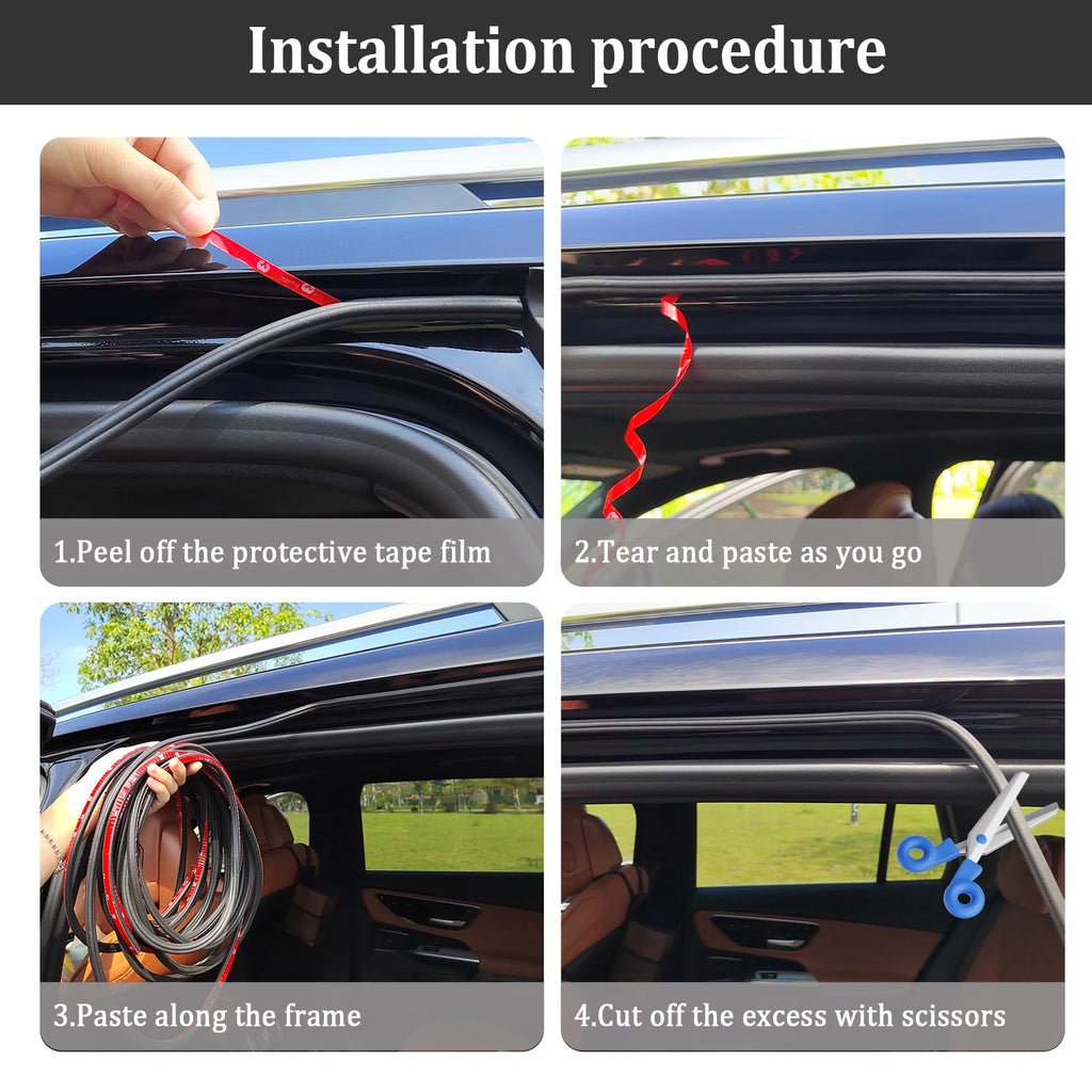 Car Door Rubber Seal Strip,Double Layer L Shape Automotive Weather Stripping,Universal Soundproofing Car Door Seal Strip Car Accessories for Car Door,Hood,Trunk(32.8Ft)