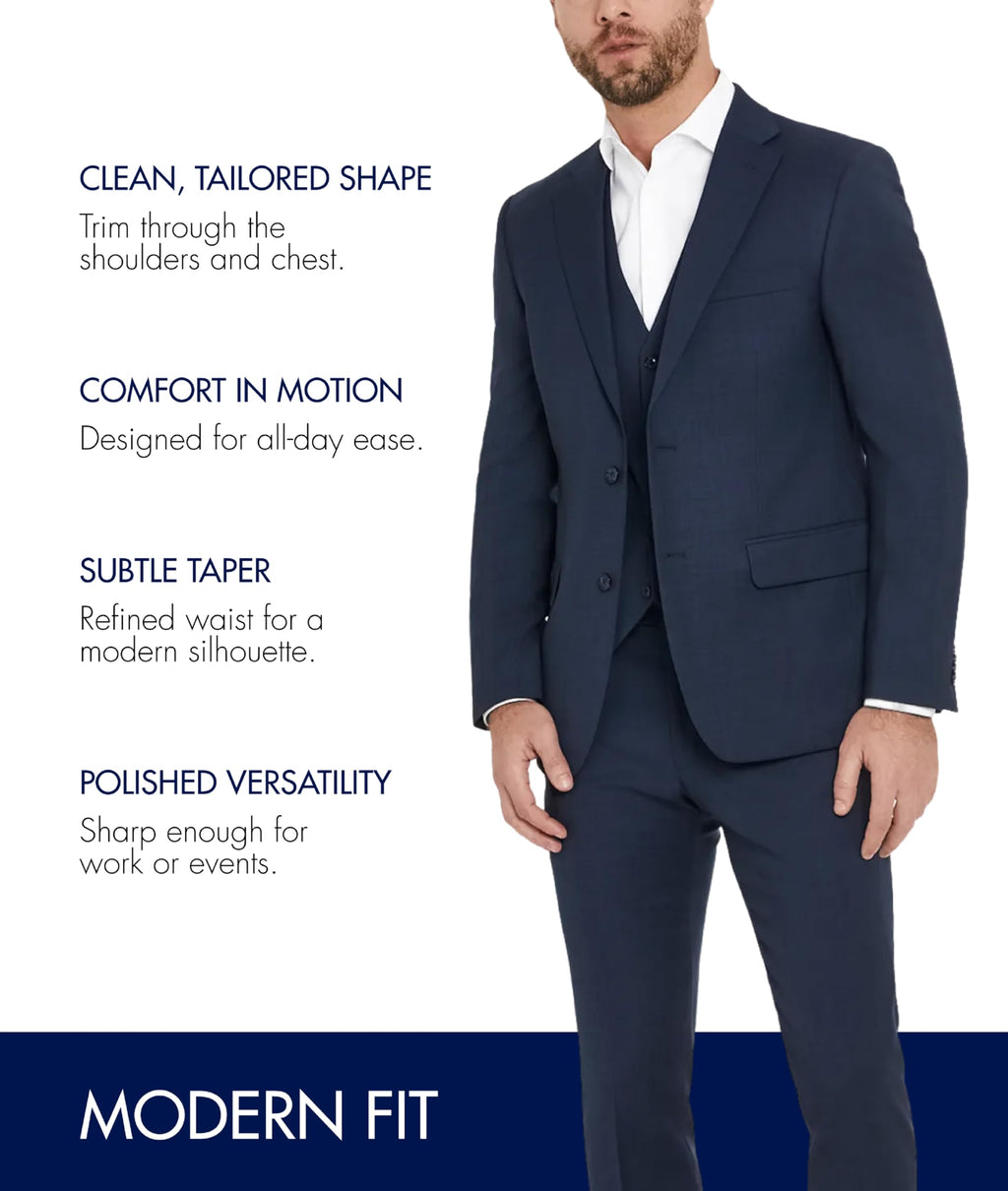 Tommy Hilfiger TH Flex Modern Fit Suit Separates Jacket, Blue, 38 Regular