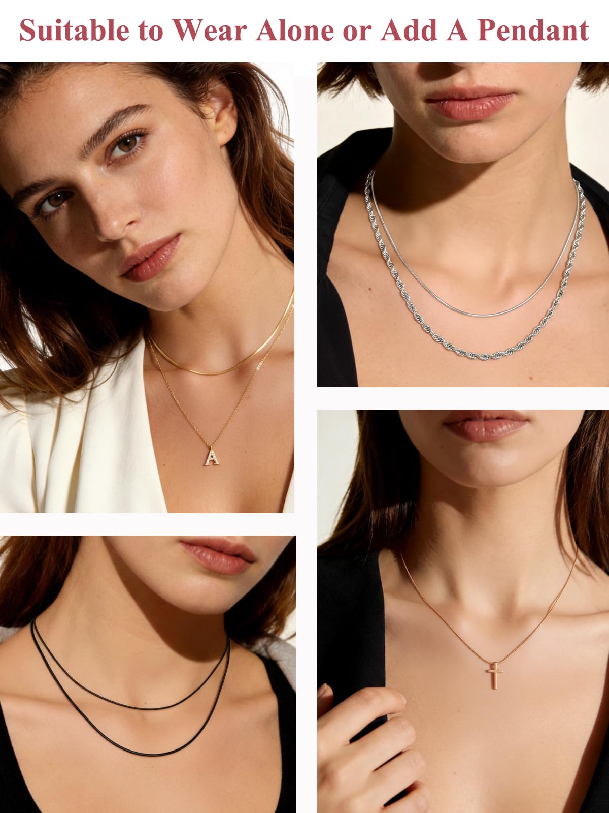FOCALOOK 1.5mm Snake Chain Stainless Steel Silver Chain Necklace for Women Men, Smooth Hypoallergenic Necklace Chains Gift 28 Inch