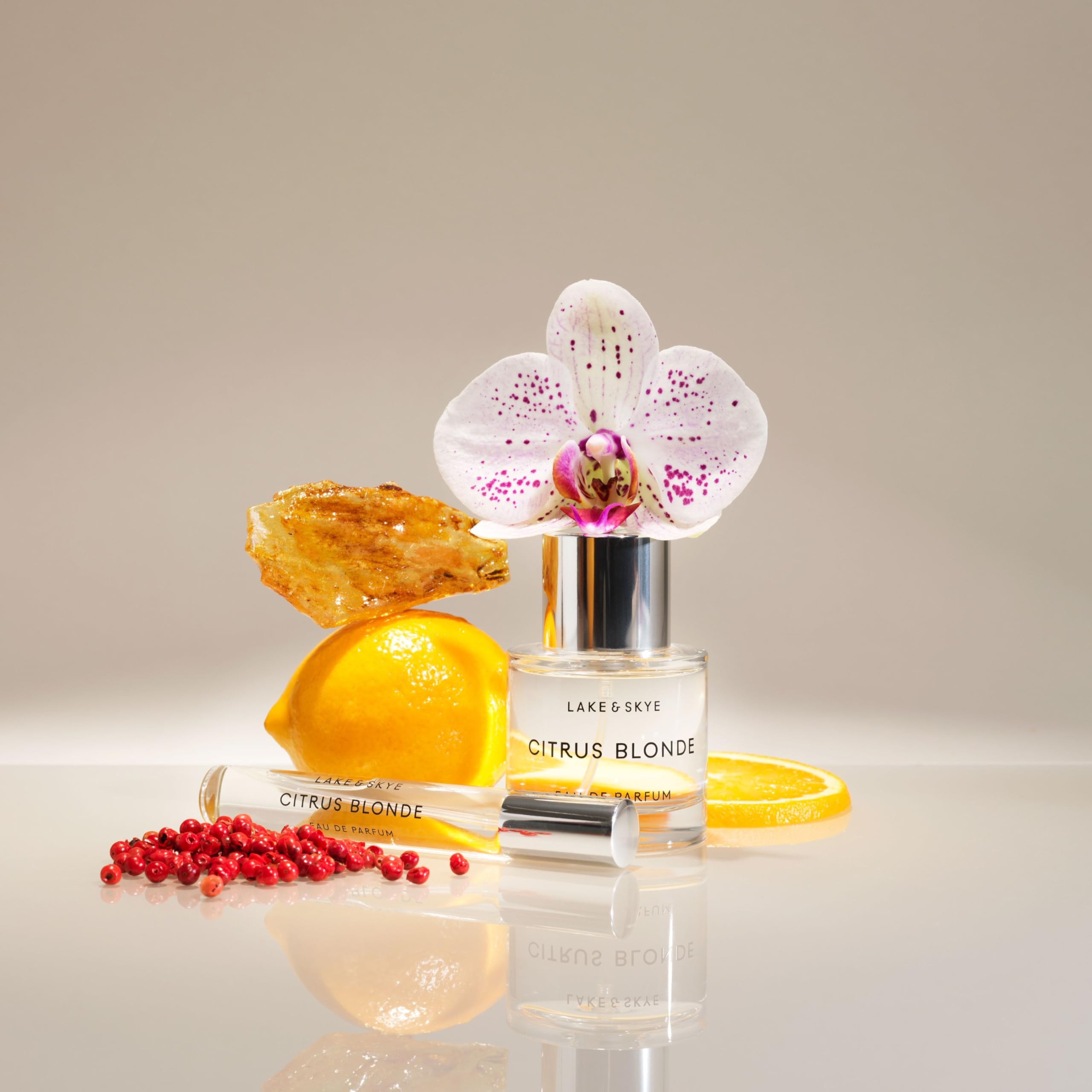 Lake & Skye Citrus Blonde 2mL Eau de Parfum Sample - Bergamont, Cedarwood, Floral, Fruity, Vegan, Paraben-Free, Cruelty-Free