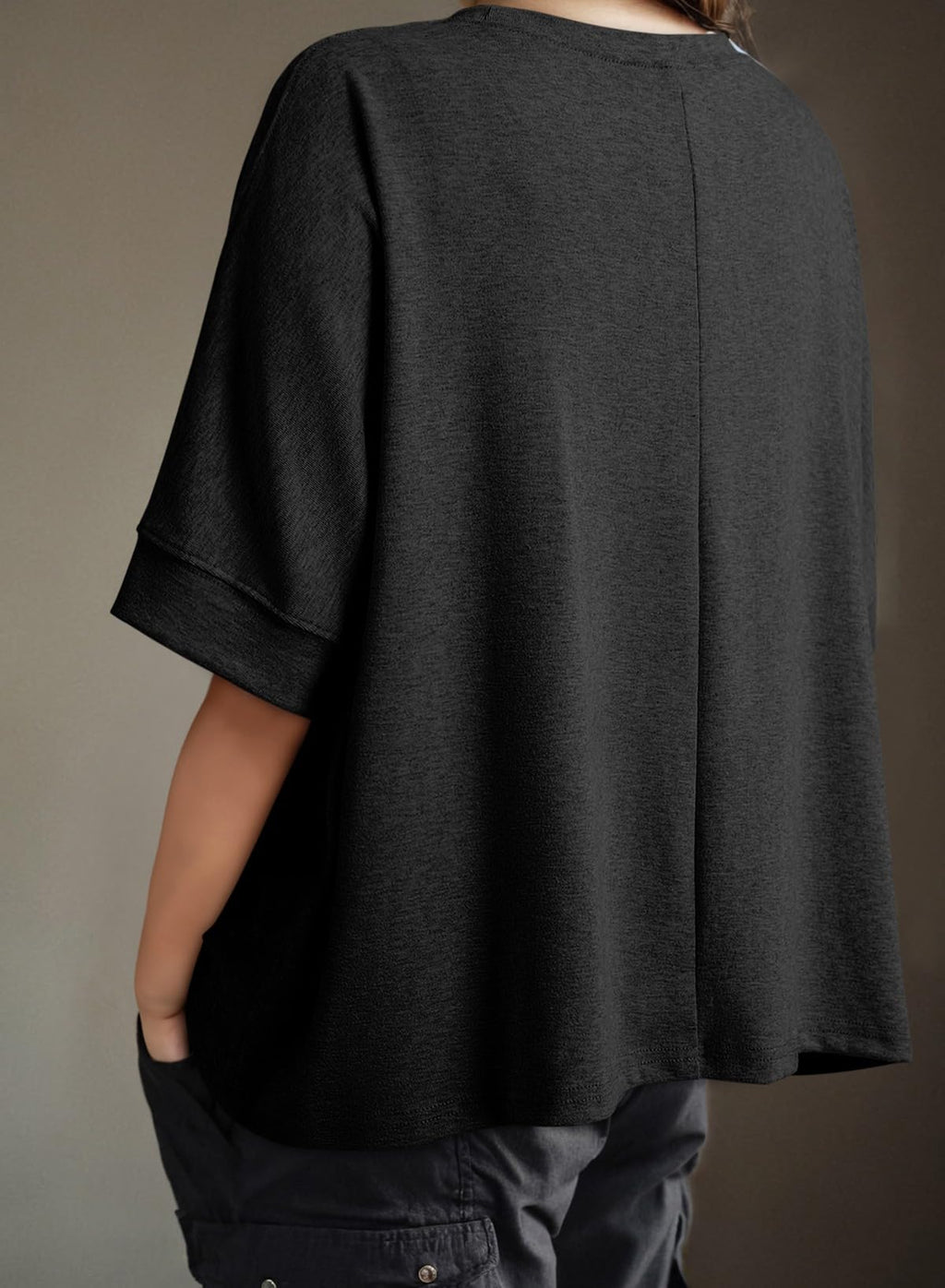 Dokotoo T Shirts for Women Summer 2026 Fashion Clothing Outfits Womens Tops Oversized Tshirts Plus Size Cute Tops Spring Trendy Loose Blouses Women's Dressy Casual Workout Gym Clothes Basic Tees Black