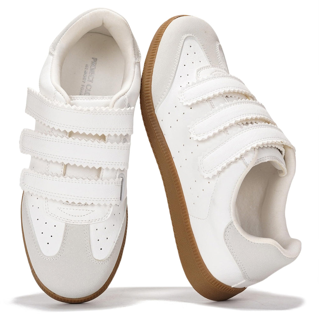 Project Cloud Sneakers for Women – Stylish & Comfortable Women's Fashion Sneakers with Memory Foam Insole – Lightweight Vegan Leather Womens Shoes – Fashion Shoes for Women (Ysabelle,Whit,8) White