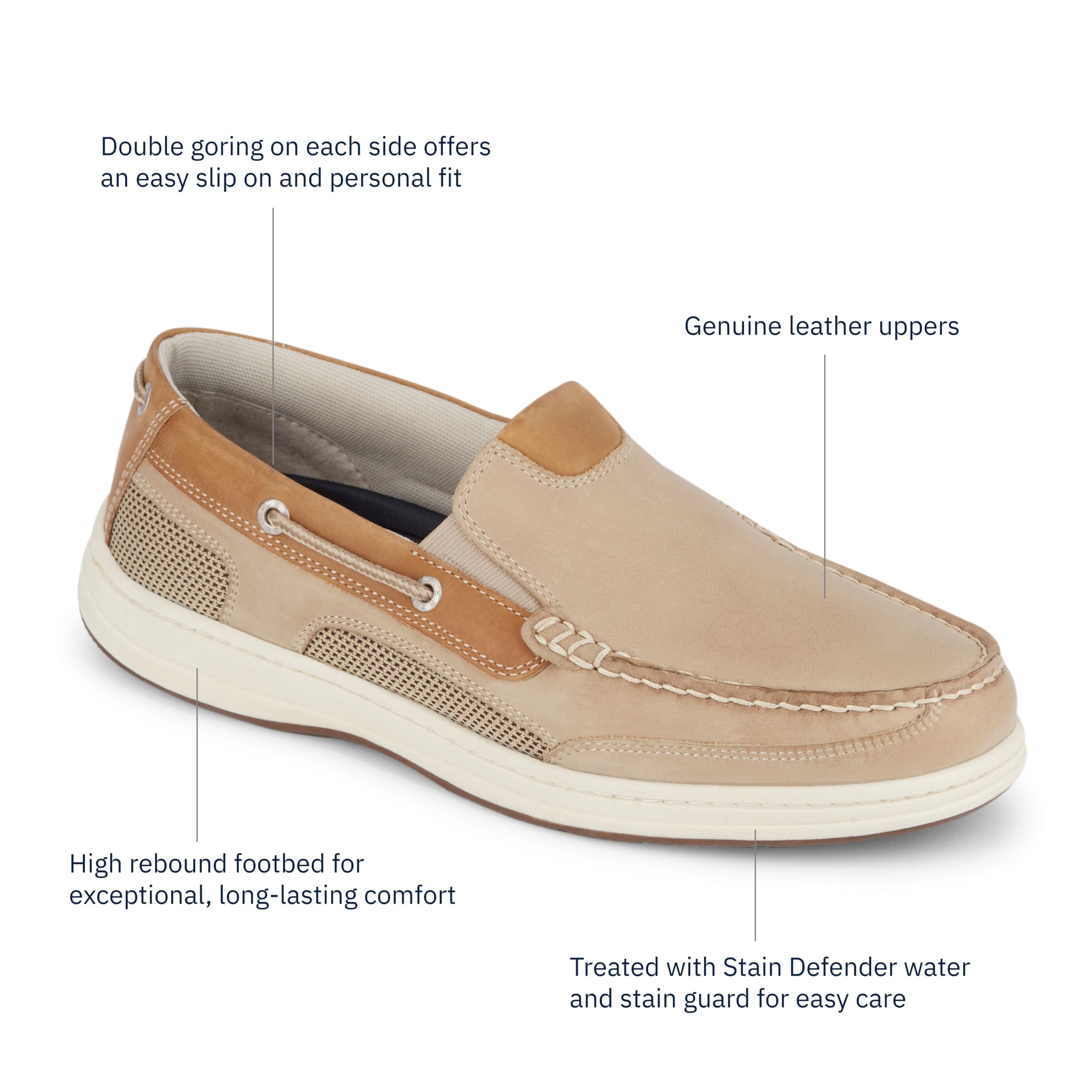 Dockers Men's Tiller Boat Shoe, Taupe, 10 M US
