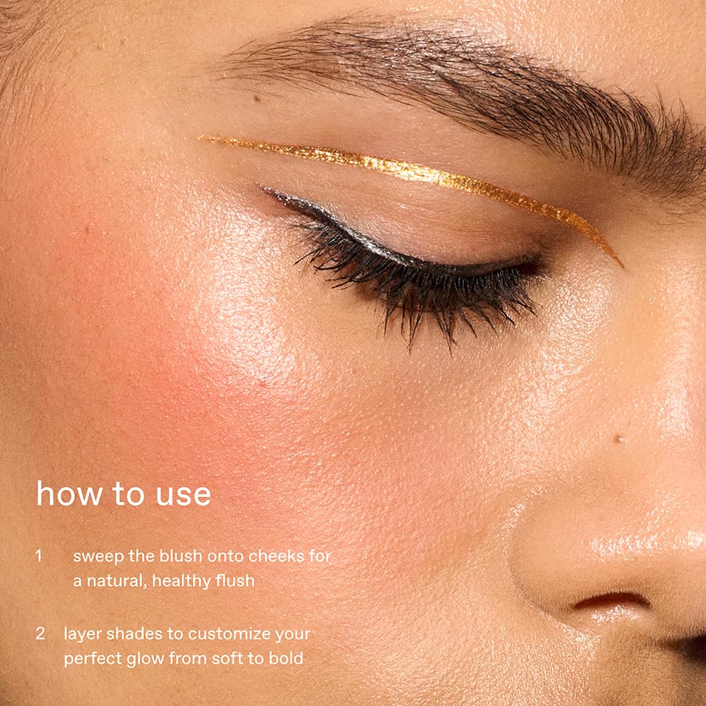 r.e.m. beauty by Ariana Grande Wicked: For Good | Cherry Blossom Blush Palette | Warm Coral | Blendable, Creamy Formula Blurs and Perfects Skin | Blendable, Creamy Formula | 3 Shades