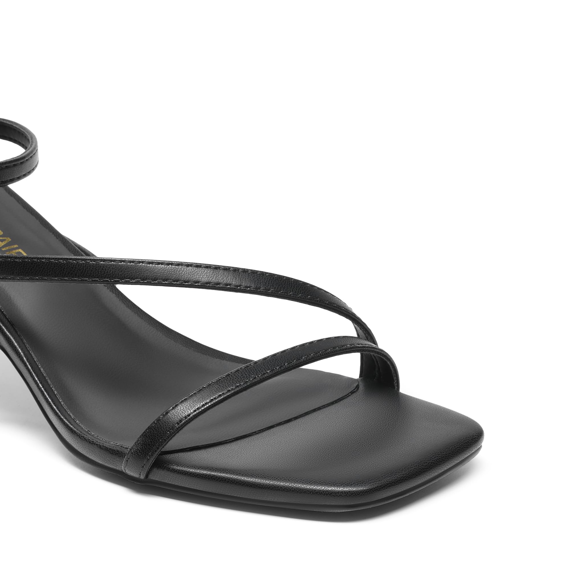 DREAM PAIRS Women's Low Kitten Heels Strappy Open Square Toe Ankle Strap Sexy Fashion Comfort Dress Shoes Party Heeled Sandals,Size 11,Black,DWUMHS2561
