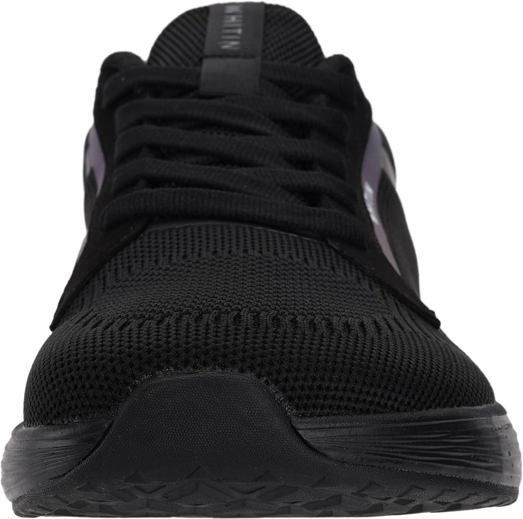 WHITIN Men's Wide Width Shoes Zero Drop Size 10 10.5 Athletics Running Walking Tennis Sports Breathable Sneakers Lightweight Rubber Black 44