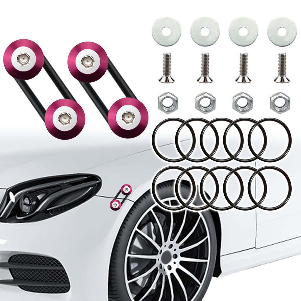 Mejiao Bumper Clips Pink 12PC Bumper Quick Release Universal Bumper Holders for Cars it Can be Applied to Front and Rear Bumpers,Trunks,Fenders,Hatches,Hoods,Etc.