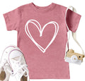 Toddler Valentine's Day Shirts Boys Girls Love Heart Graphic T-Shirt Valentine Short Sleeve Tee Tops