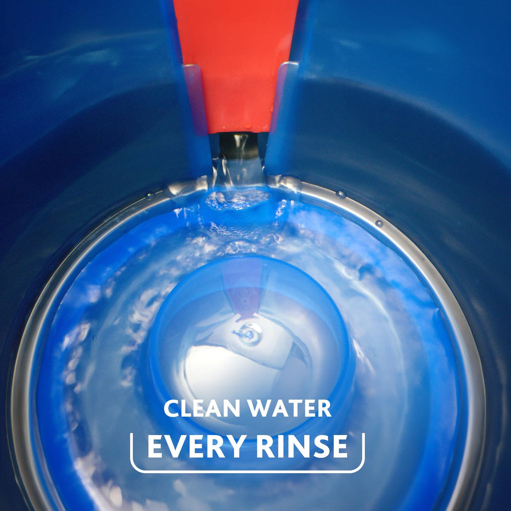 O-Cedar RinseClean Spin Mop & Bucket System | Clean with Water | Removes 99% of Bacteria Plastic