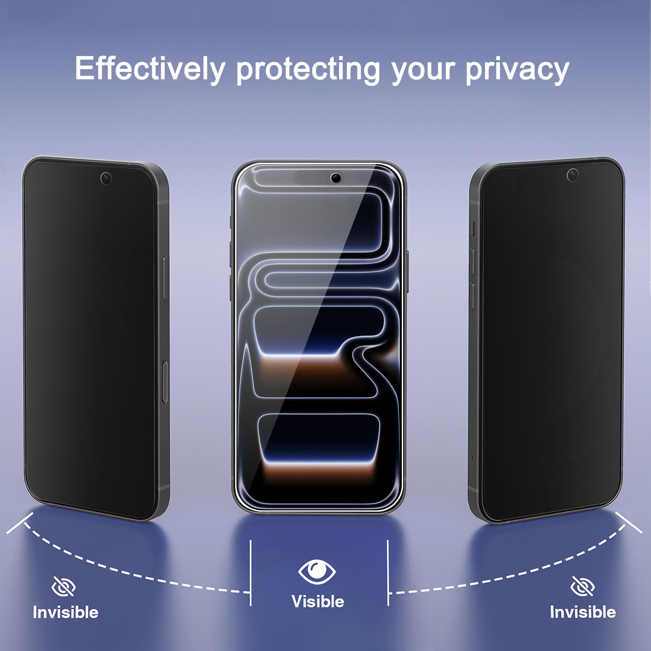 Ailun 3 Pack for iPhone 17 Pro Max Privacy Screen Protector [6.9 inch]+ 3 Pack Camera Lens Protector with Installation Frame,Dynamic Island Compatible,Anti Spy Tempered Glass[9H Hardness]-HD
