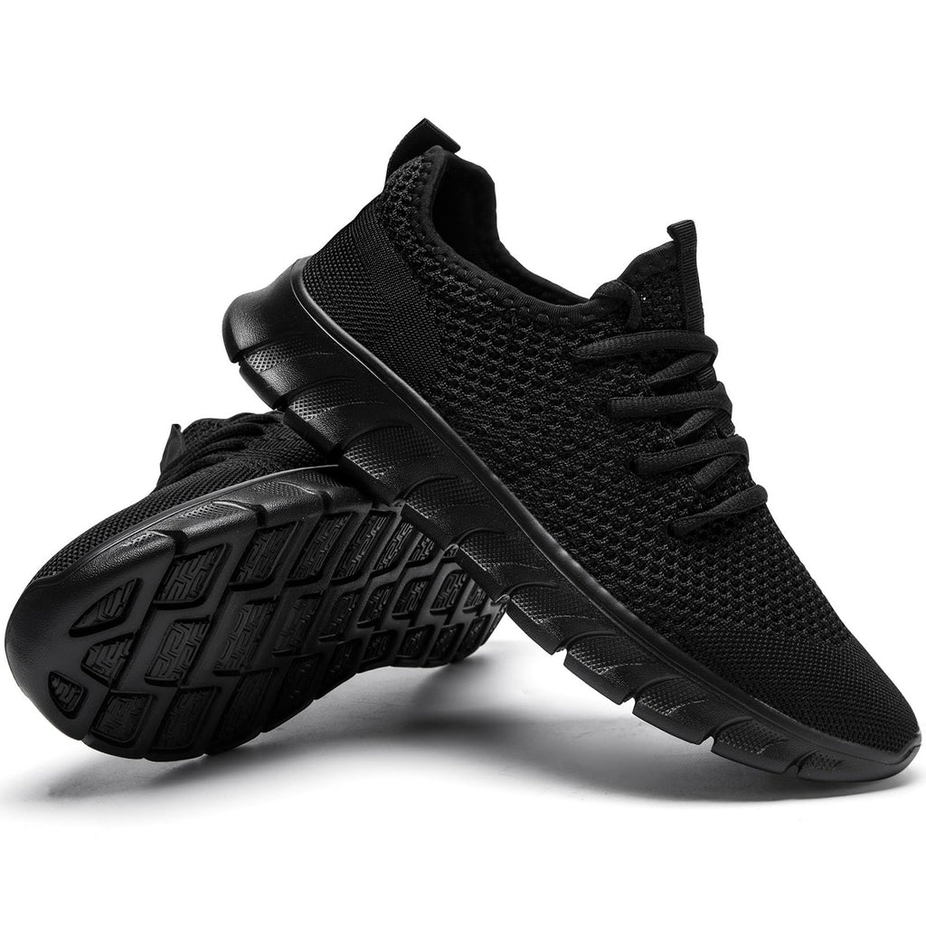 YRLTYO Mens Tennis Shoes Running Sneaker Slip On Walking Gym Workout Athletic Breathable Lightweight Jogging Casual Sport Shoes Black Size 12