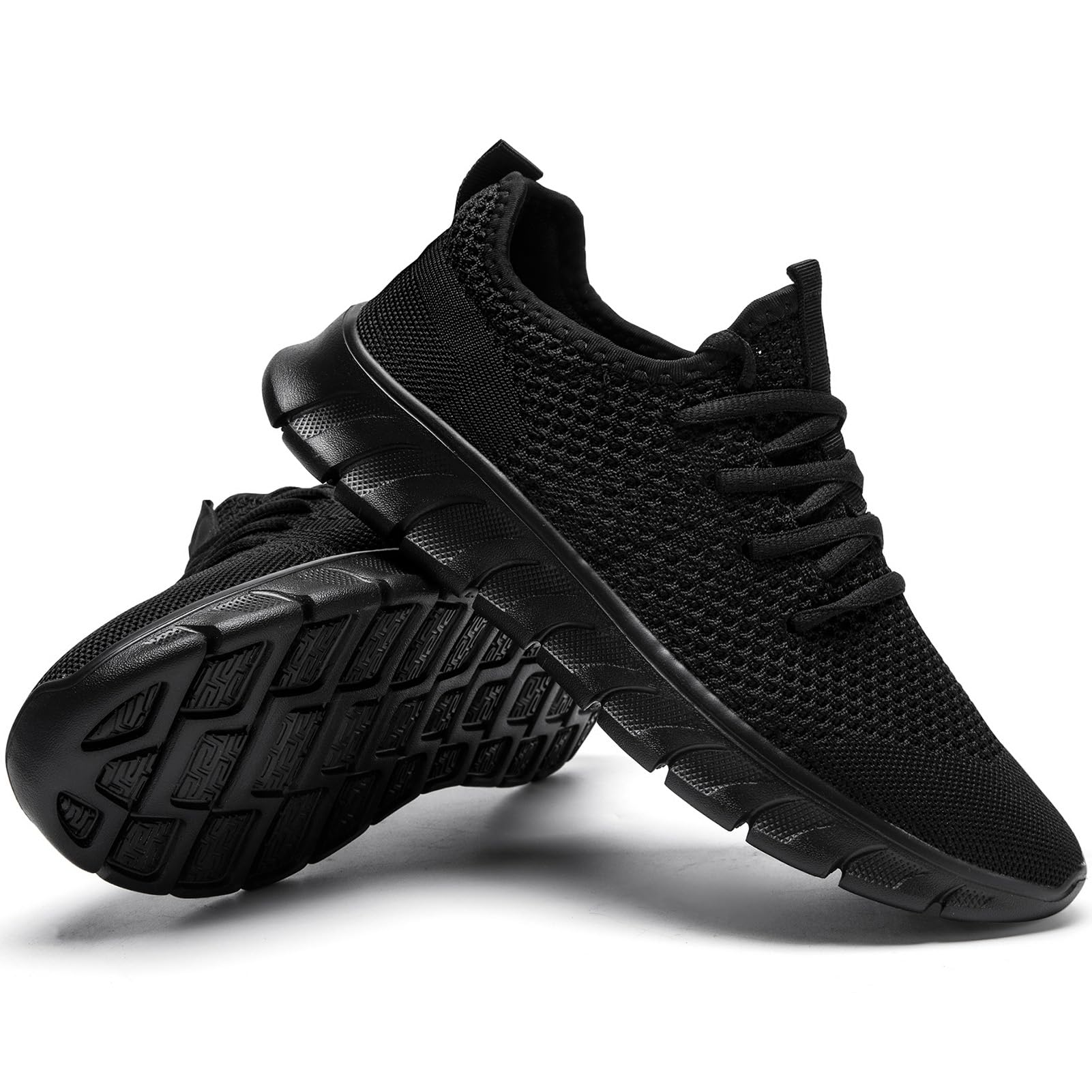 YRLTYO Mens Tennis Shoes Running Sneaker Slip On Walking Gym Workout Athletic Breathable Lightweight Jogging Casual Sport Shoes Black Size 12