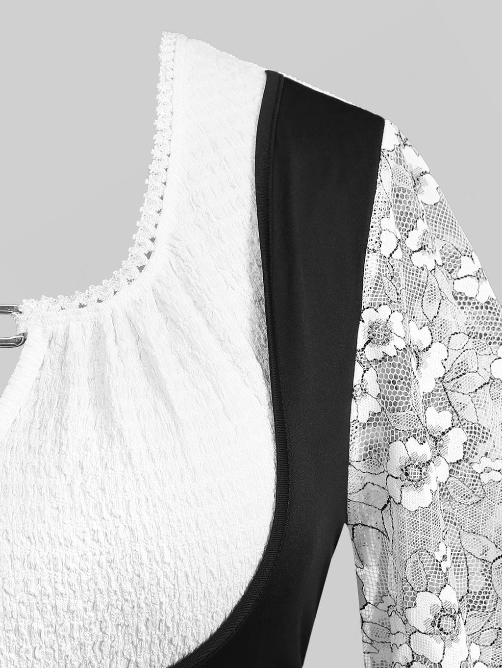 ROSE GAL Plus Size Renaissance Fairy Shirt for Women Lace Bell Sleeves Keyhole Handkerchie Lace-up Corset Top Victorian Medieval Costume Peasant Blouse(White_1/1X)
