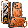 SUPCASE for iPhone 17 Pro Case with Tempered Glass Screen Protector (UBGrip Pro), [Camera Control Cover] [Compatible with MagSafe] [Built-in Kickstand] Full-Body Heavy Duty Magnetic Phone Case, Coral