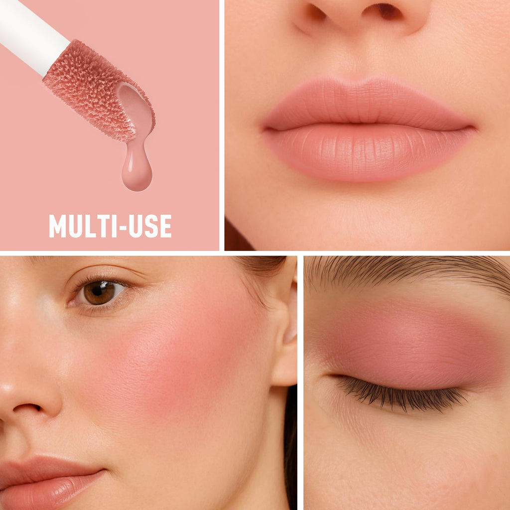 FV Liquid Blush, Long Lasting Buildable Cream Cheek Tint with High-Pigment Color, Weightless Blendable Formula for Natural Dewy Finish (Honey)
