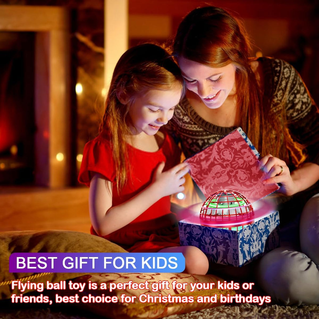 SUMMERLANGUAGE Flying Orb Ball Toy - 2025 Upgraded Magic Flying Orb Toy with LED Light 360°Rotating, Boomerang Flying Toys Indoor Outdoor Fun Games, for 6 7 8 9 10 12+ Year Old Kids Boys Girls Adults