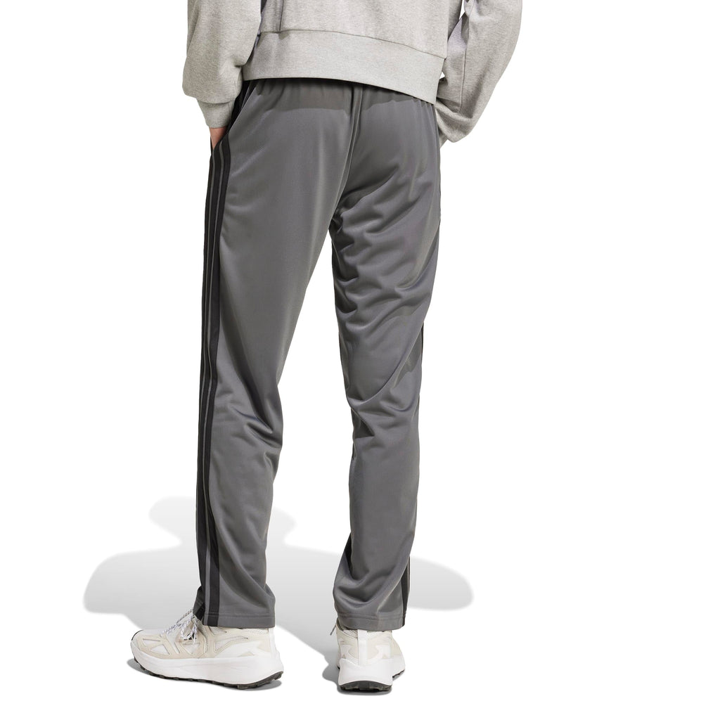 Adidas Mens 3-Stripes Tricot Regular Fit Open Hem Sportswear Track Pants, Solid Grey, Small
