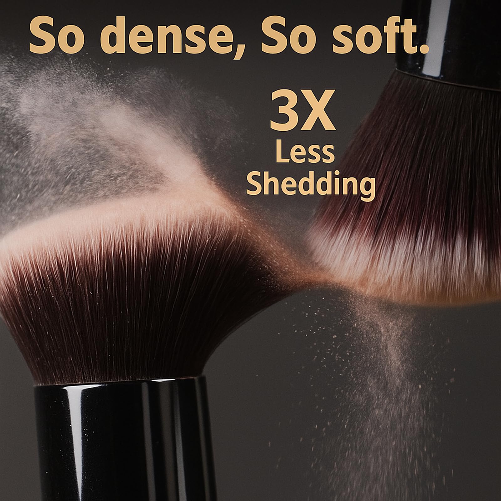 BEAKEY Makeup Brushes Set, Professional Foundation Eyeshadow Concealer Blush Powder Bronzer Applicator, 2 Blender Sponge with Beauty Paper Case,Stocking Stuffers
