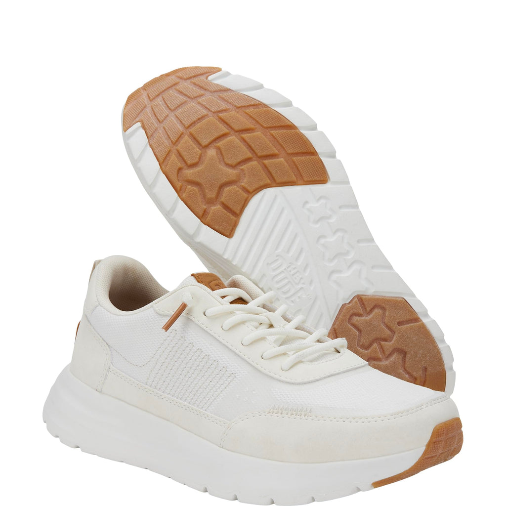 HEYDUDE Women's Sirocco Alta W Sneaker White