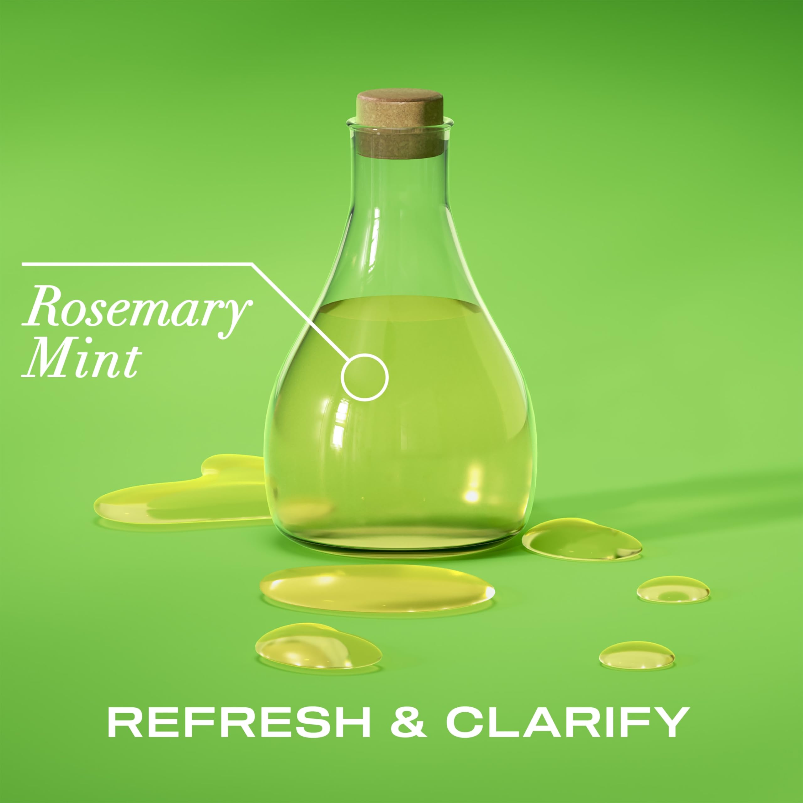 OGX Extra Strength Refreshing Scalp + Rosemary Oil Mint Dry Scalp Treatment, Peppermint & Witch Hazel Scalp Detox, Clarifying Leave-In to Help Remove Buildup and Refresh, Shiny Hair Finish, 4 fl oz