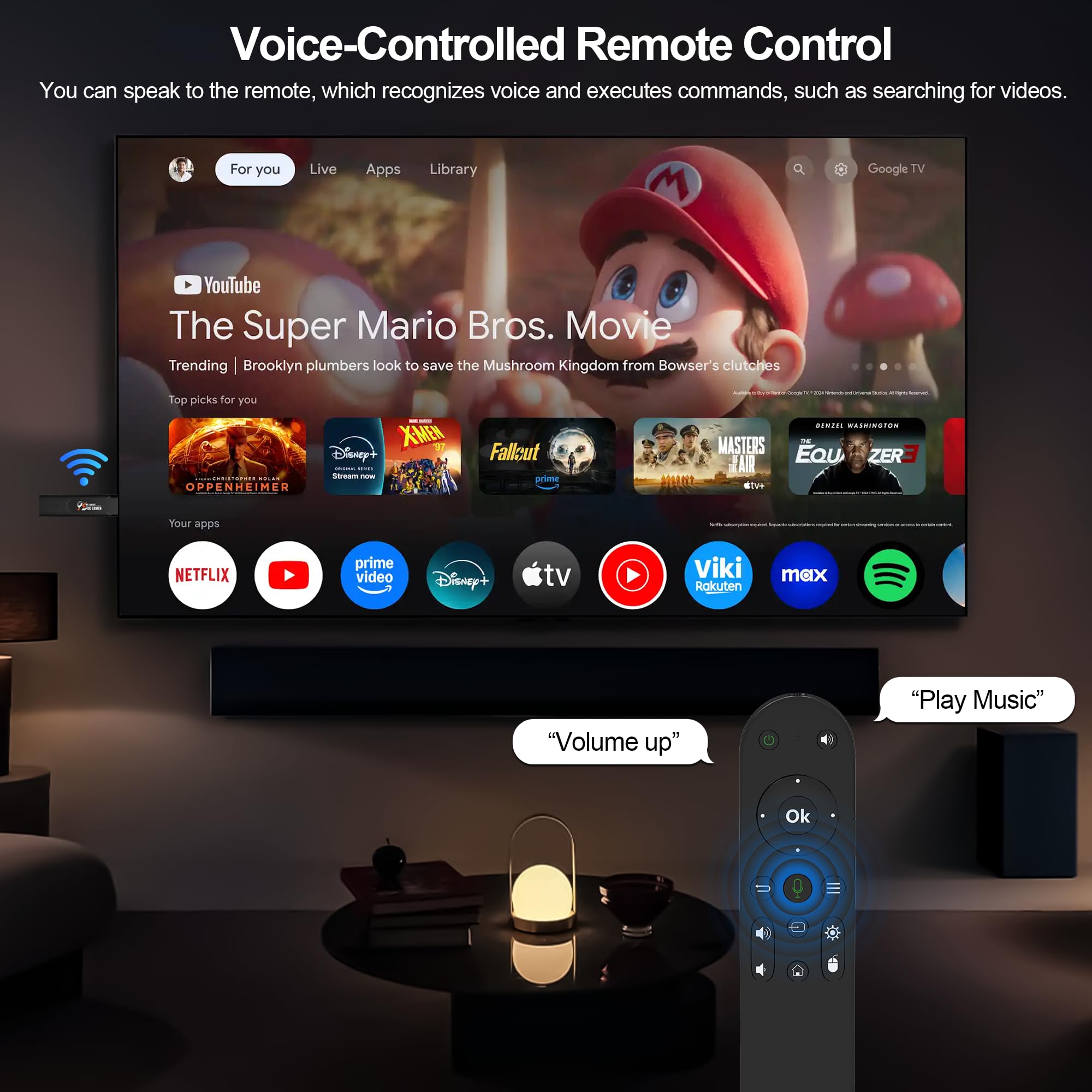 4K HDR Smart TV Stick, Ultra-Portable Android 13 Media Player, Dual-Band 5G WiFi & Voice Remote 2GB RAM 16GB ROM H313 Quad-Core for Home Theaters and Smart TV Upgrades